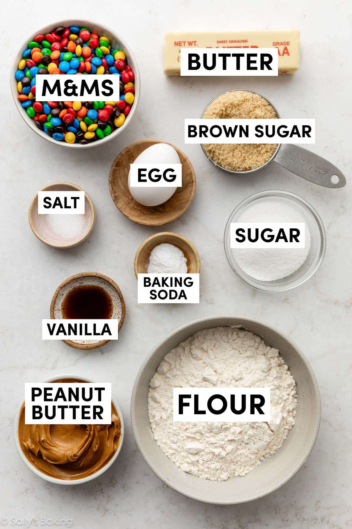 ingredients in bowls.