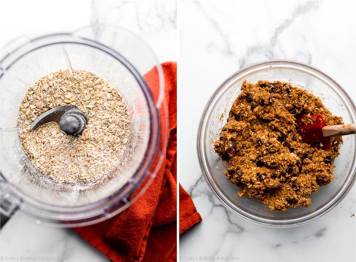 pumpkin oatmeal bars mixture