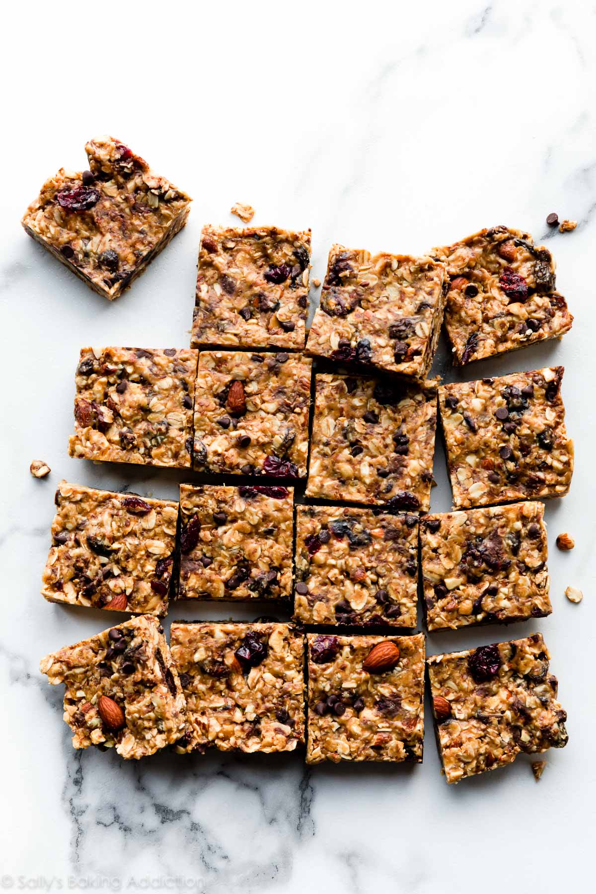 no bake peanut butter trail mix bars