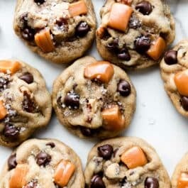 salted caramel pecan chocolate chip cookies