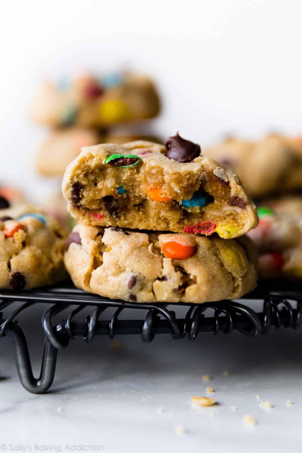 stack of 2 monster cookies