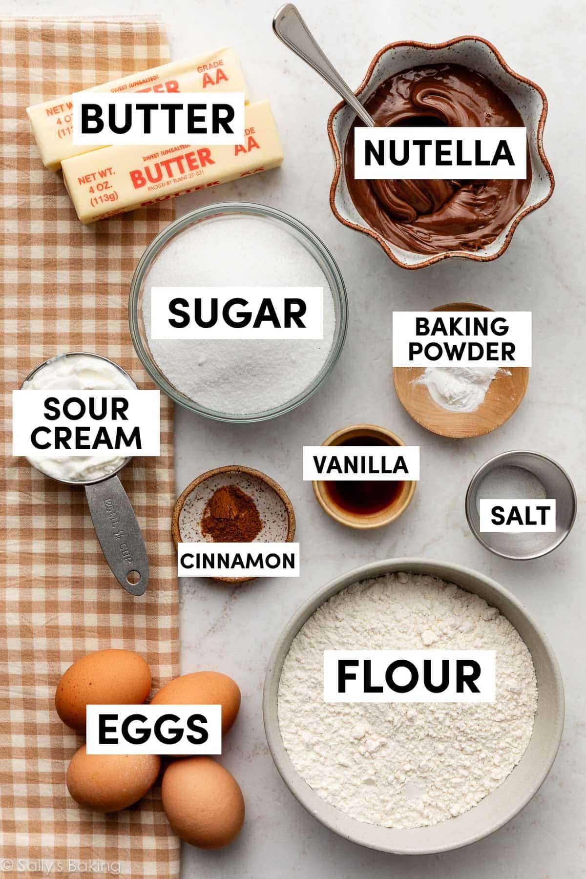 ingredients in bowls.