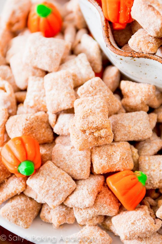 pumpkin spice puppy chow