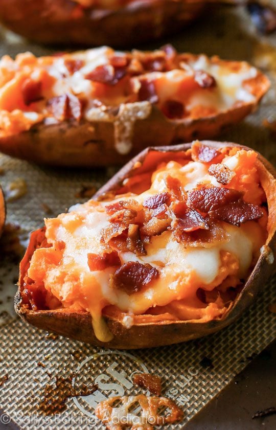 loaded sweet potato skins