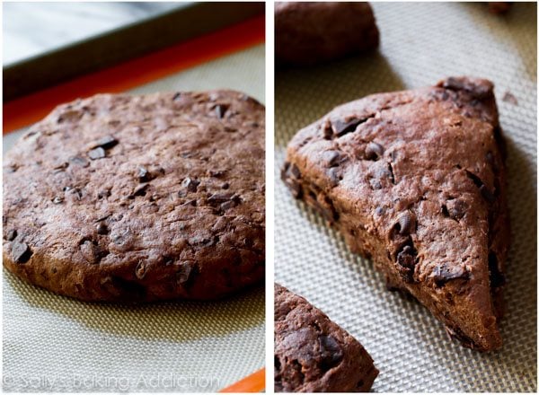 Chocolate scone dough