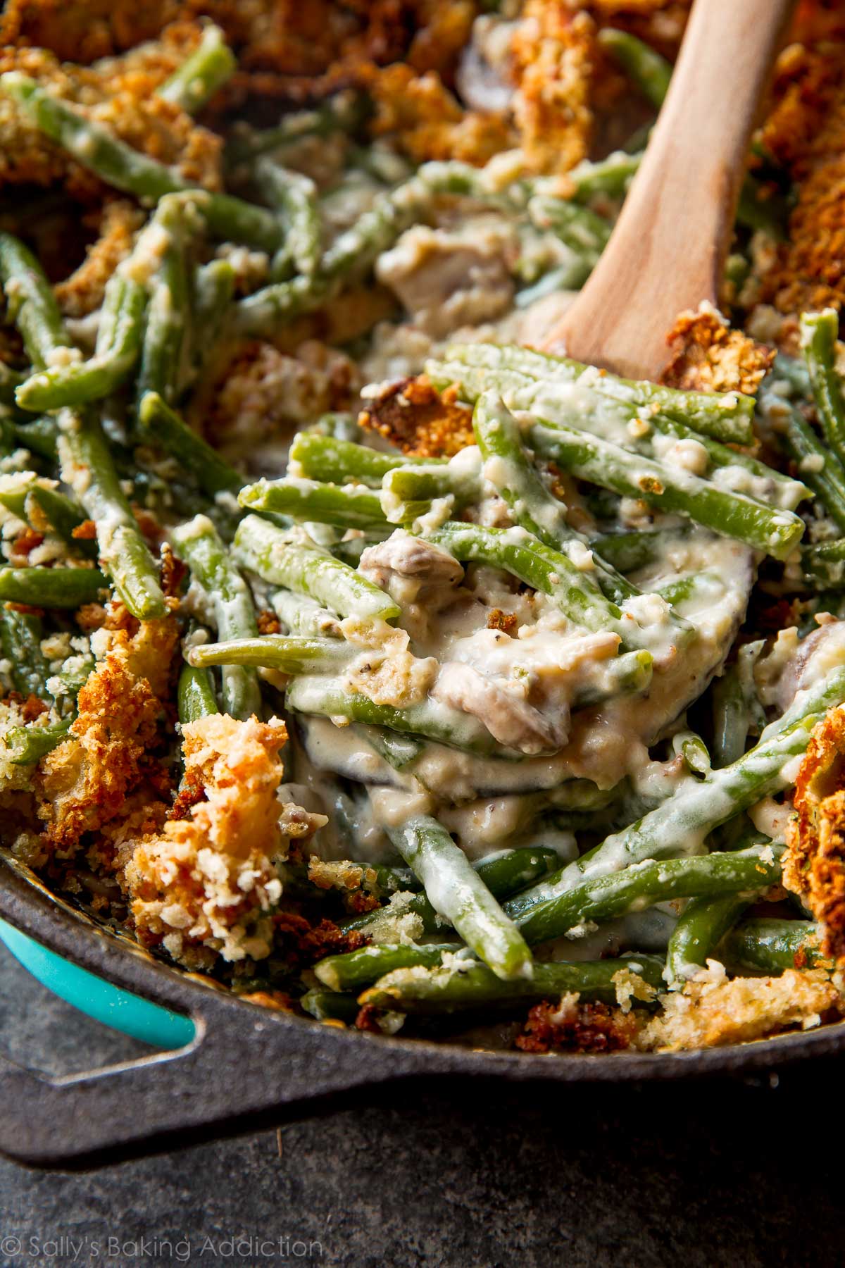 Homemade green bean casserole