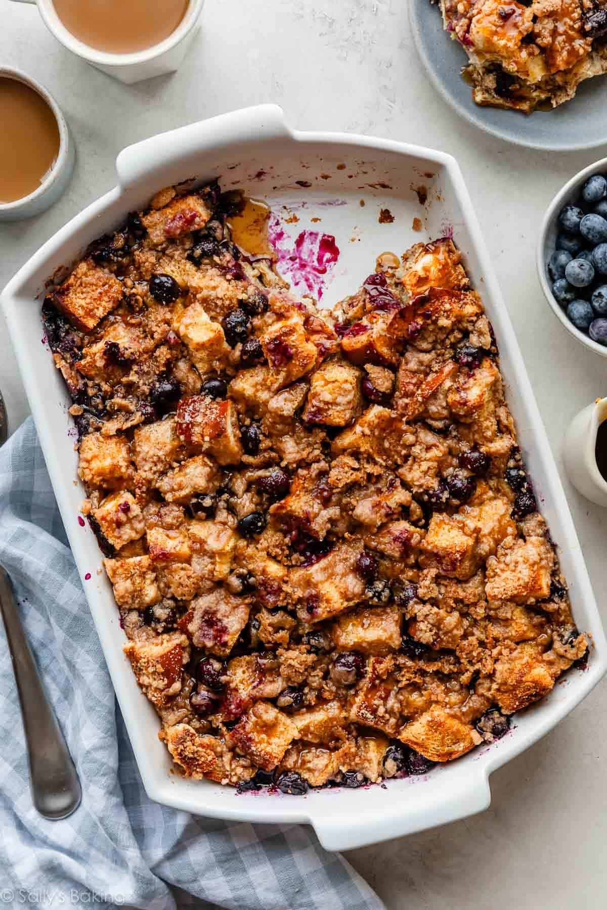 blueberry french toast casserole.