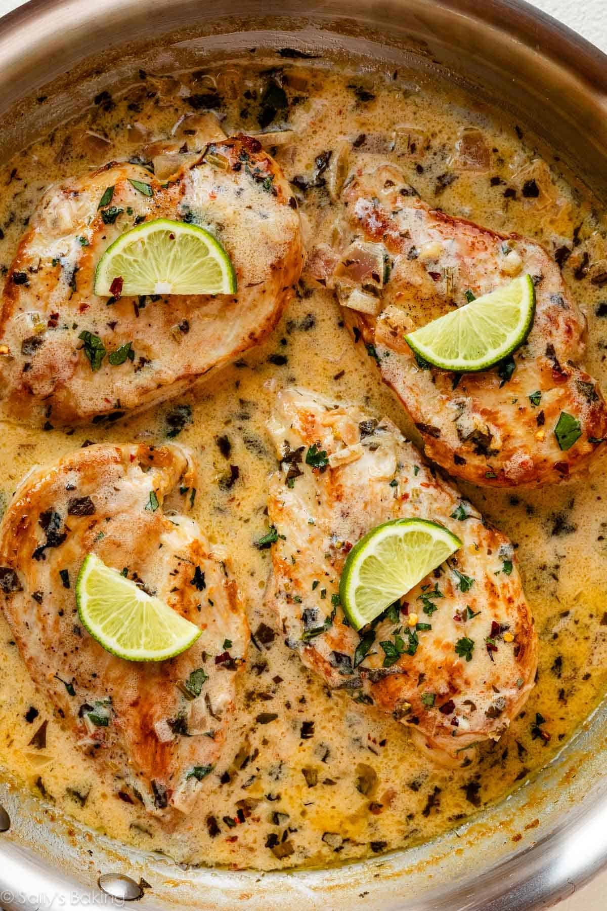 creamy cilantro lime chicken.