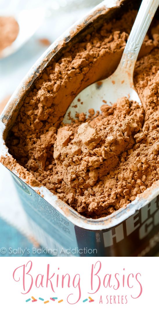container of cocoa powder with a spoon
