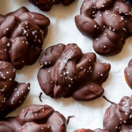 sea salt dark chocolate almond clusters