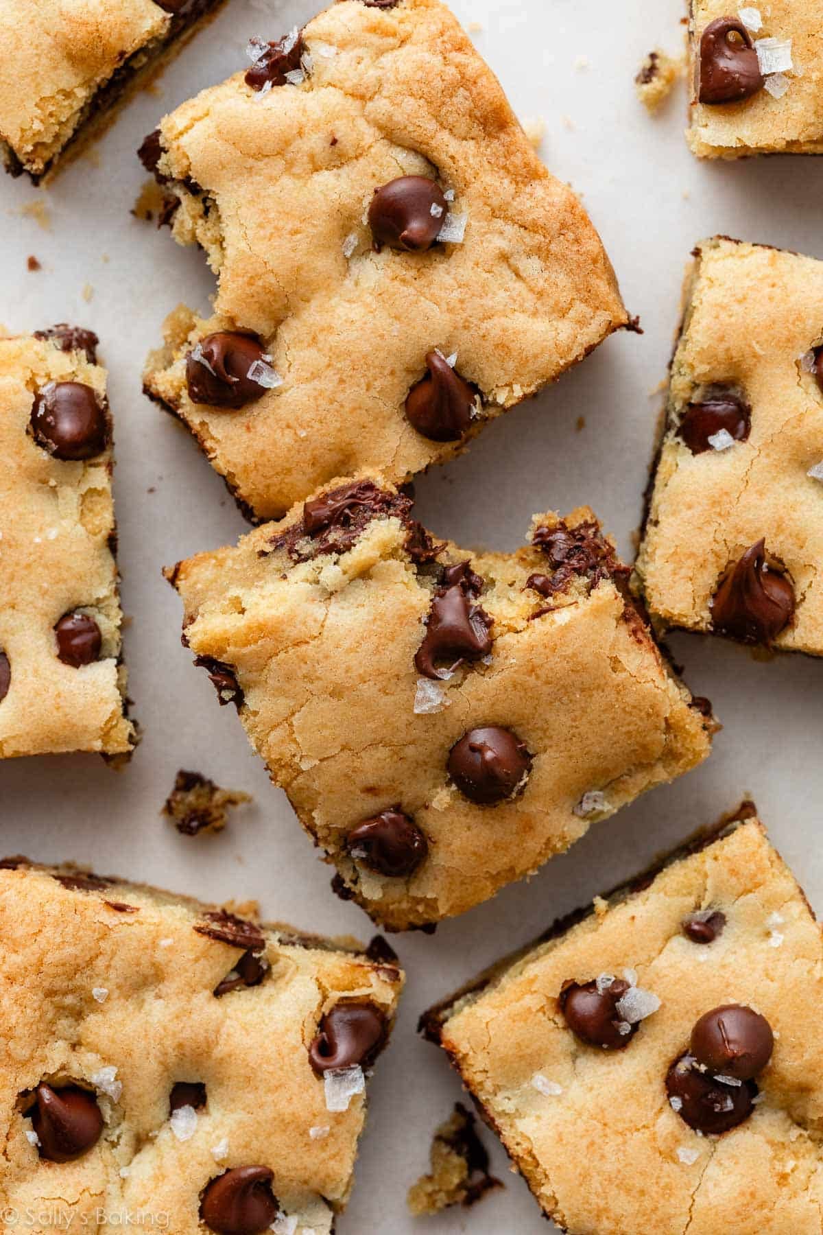 chocolate chip cookie bars.
