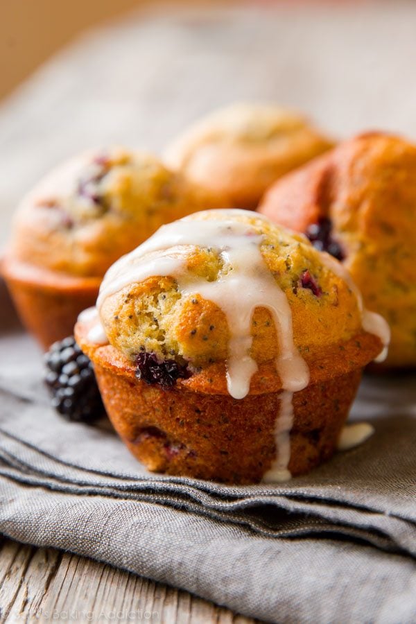 blackberry lemon poppy seed muffins