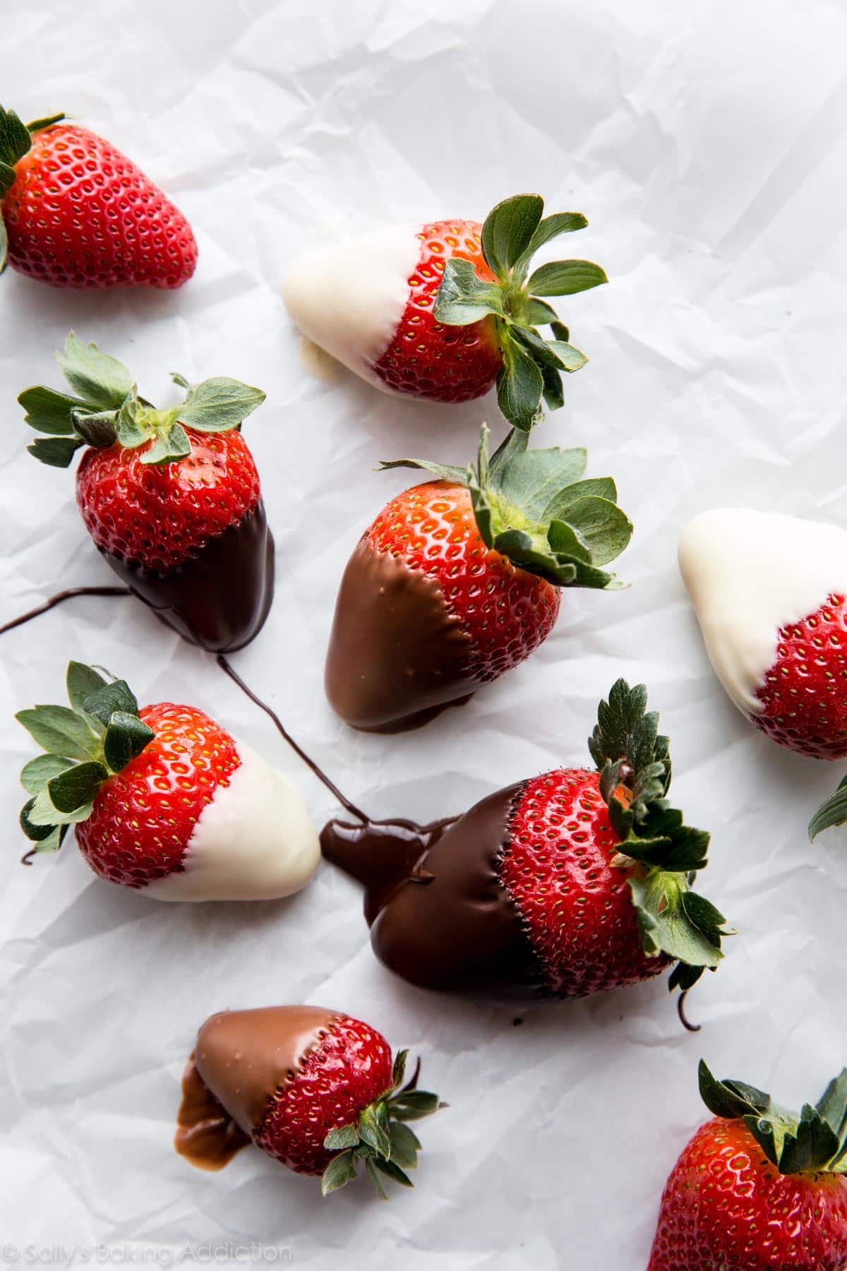 strawberries dipped in chocolate