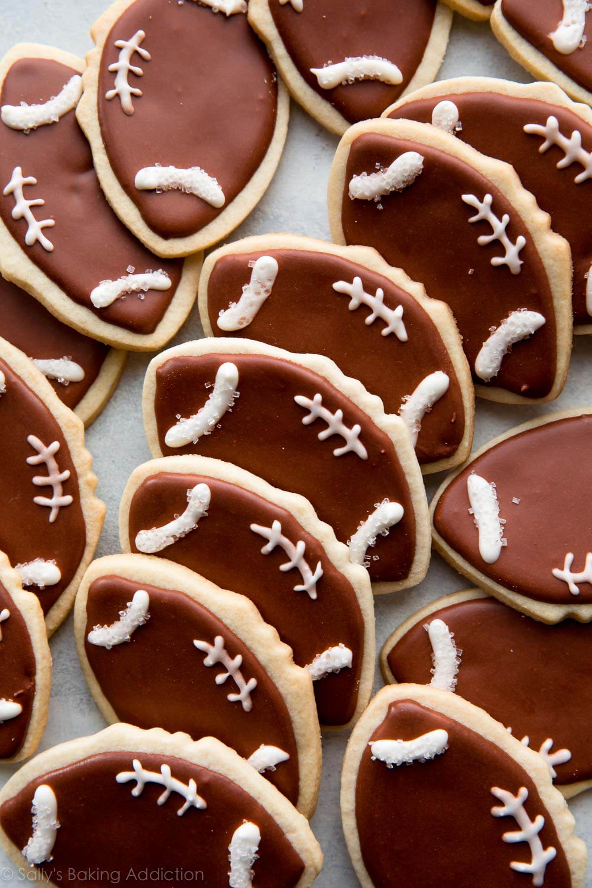 football sugar cookies