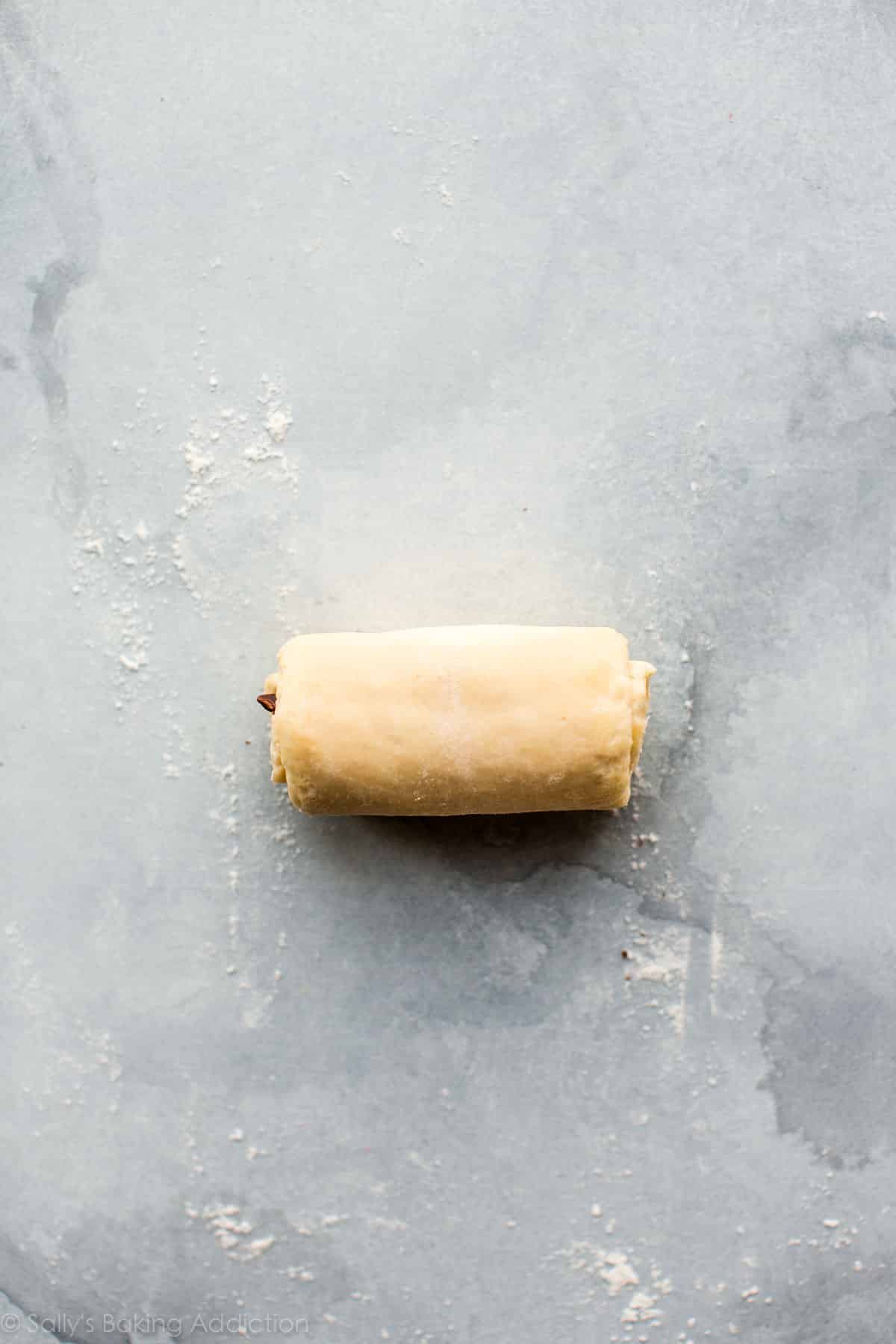 chocolate croissant before baking