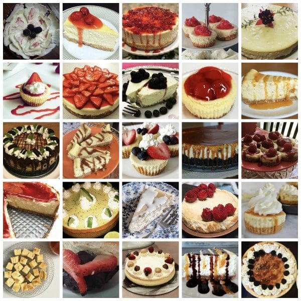 collage of cheesecake images