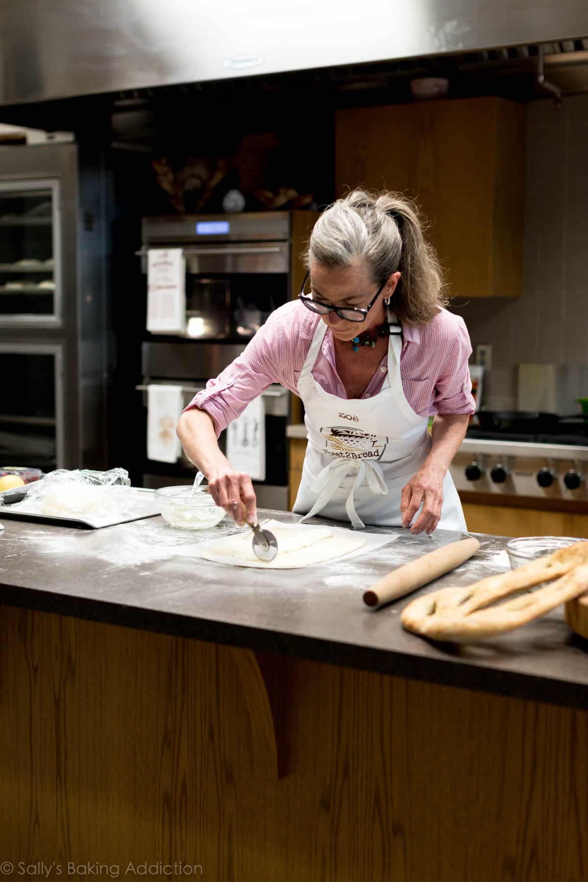 zoe baking in the kitchen