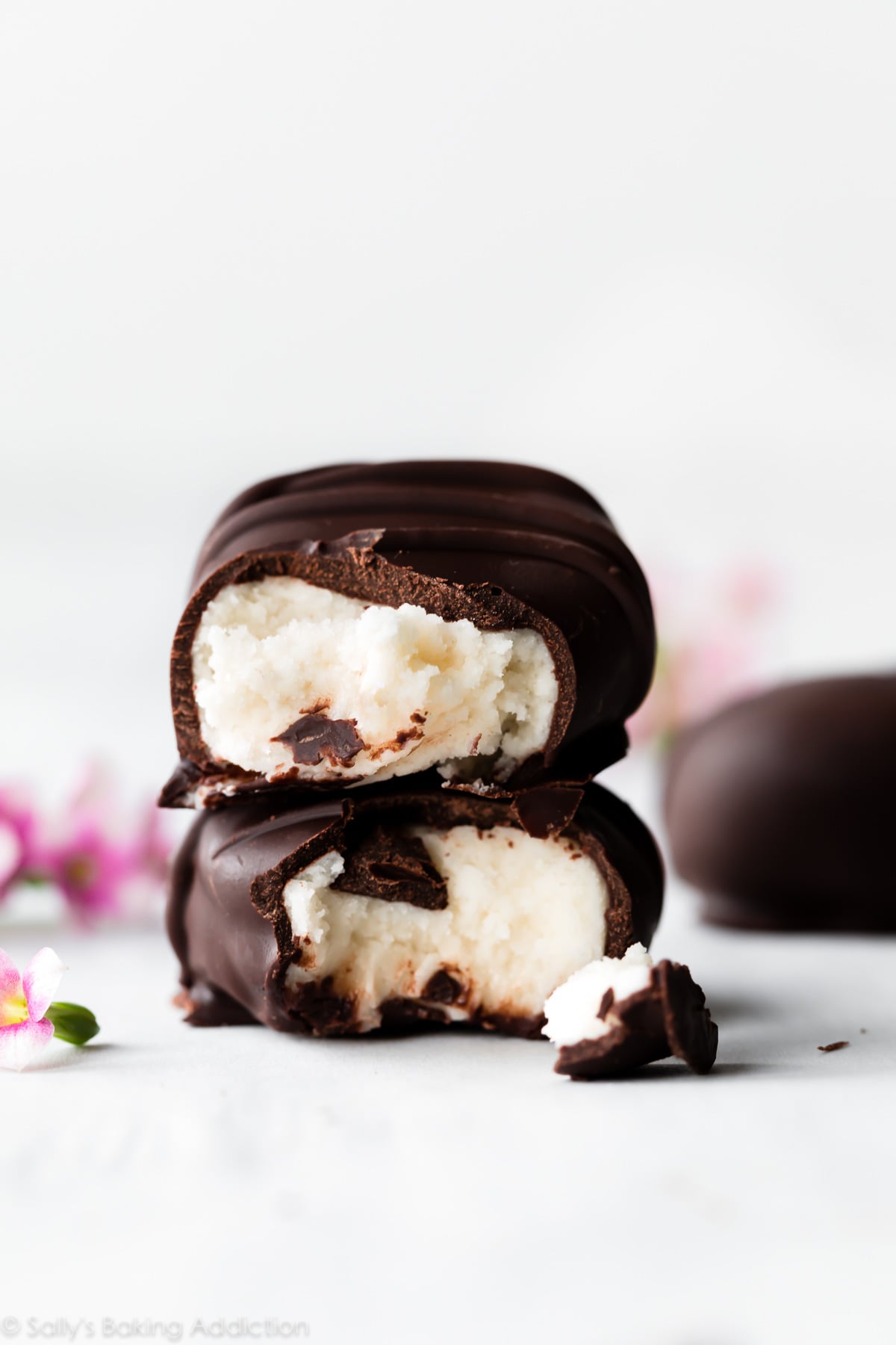 stack of buttercream chocolate eggs