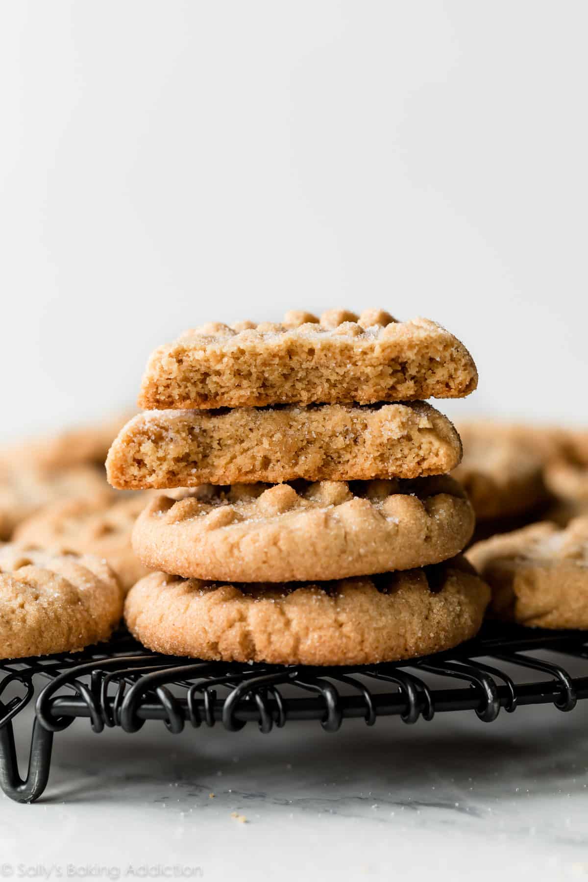 stack of peanut butter cookies
