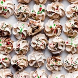 chocolate swirled meringue cookies