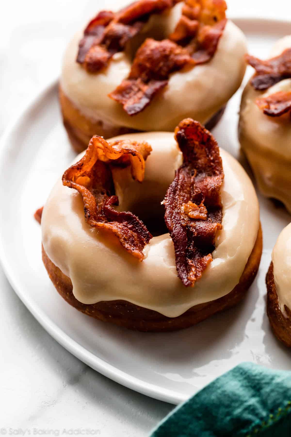 homemade maple bacon doughnuts