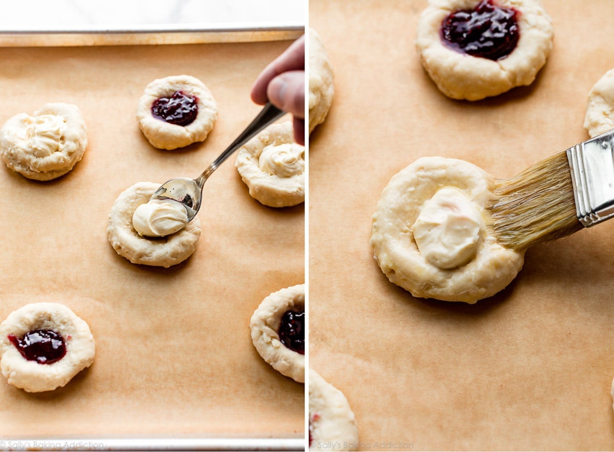 shaped breakfast pastries before baking