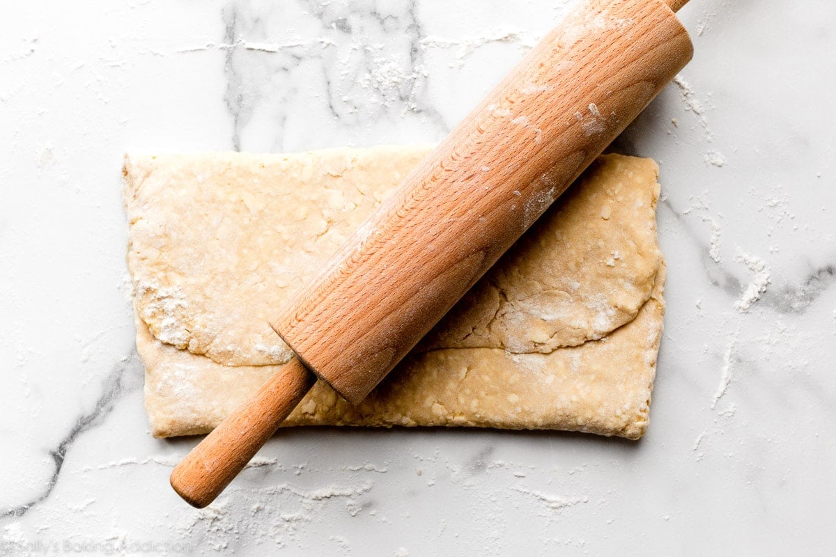 rolling and folding pastry dough