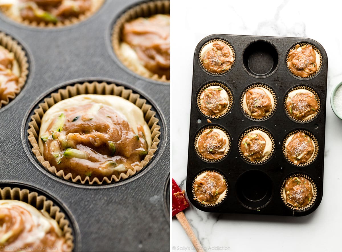 cream cheese zucchini muffins batter