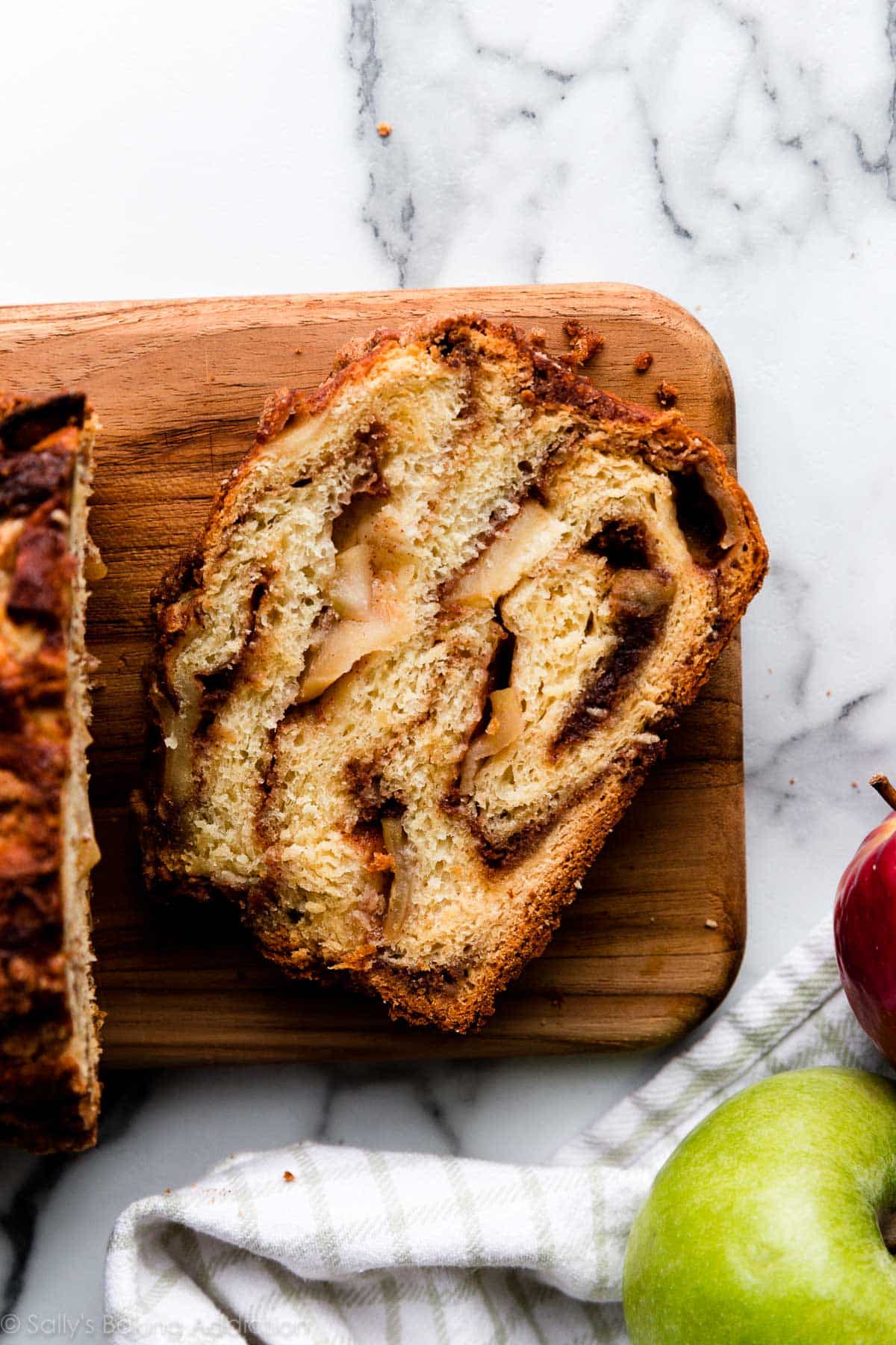 slice of apple cinnamon babka