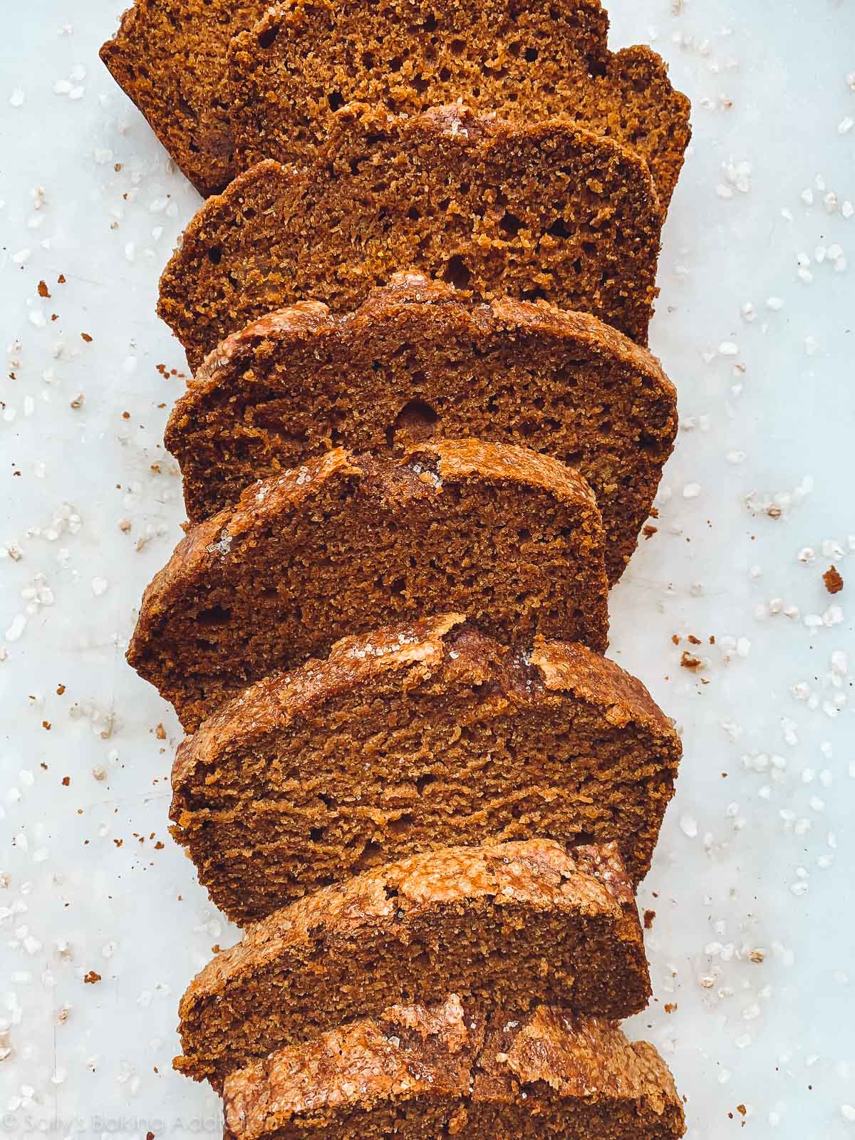 sliced pumpkin bread