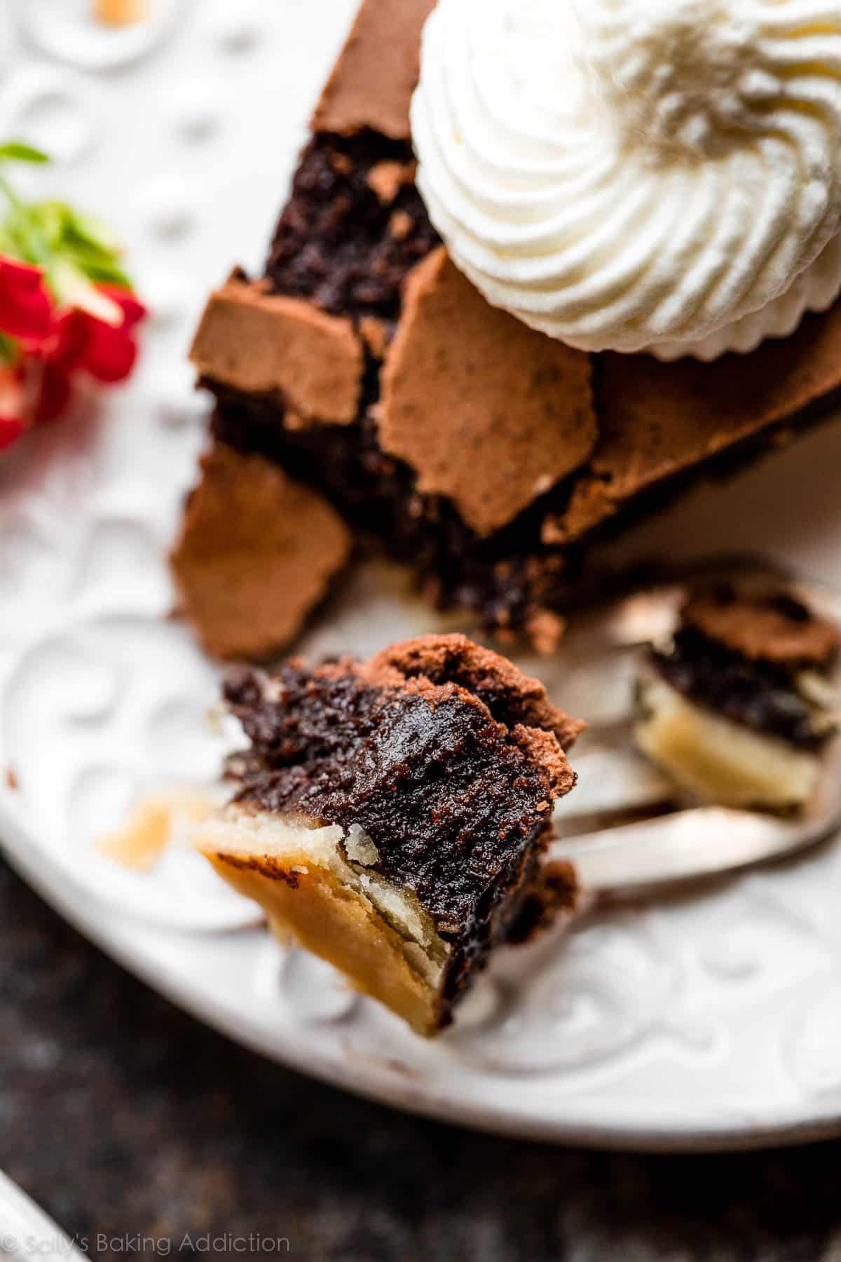 forkful of chocolate pie