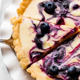 slice of lemon blueberry tart