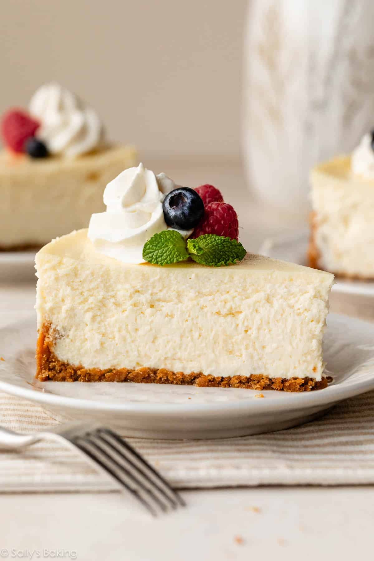 slice of cheesecake.
