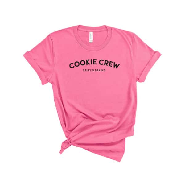pink cookie crew shirt.