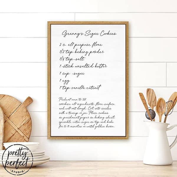 Personalized Recipe Wall Art