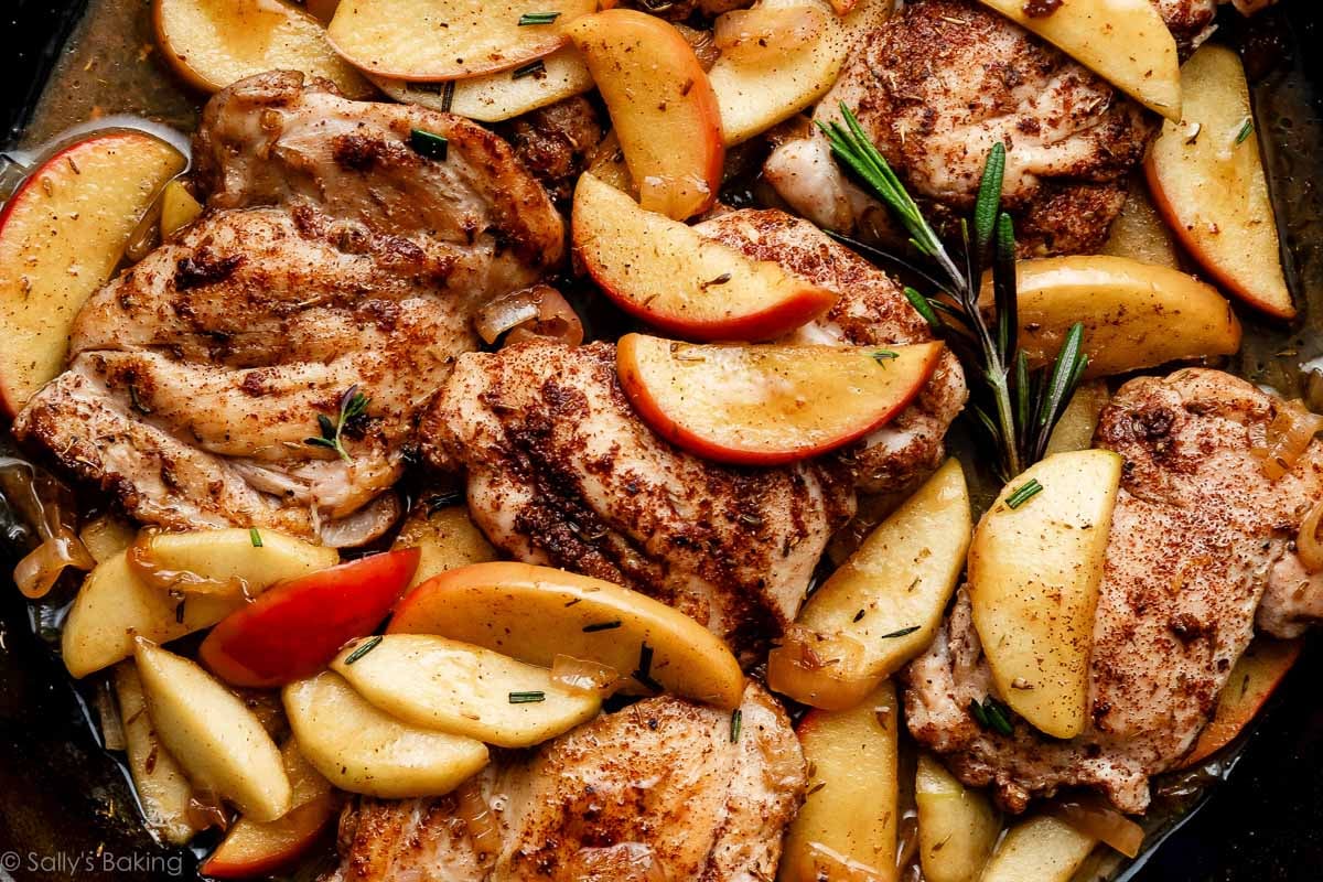 apple cider chicken fall dinner.