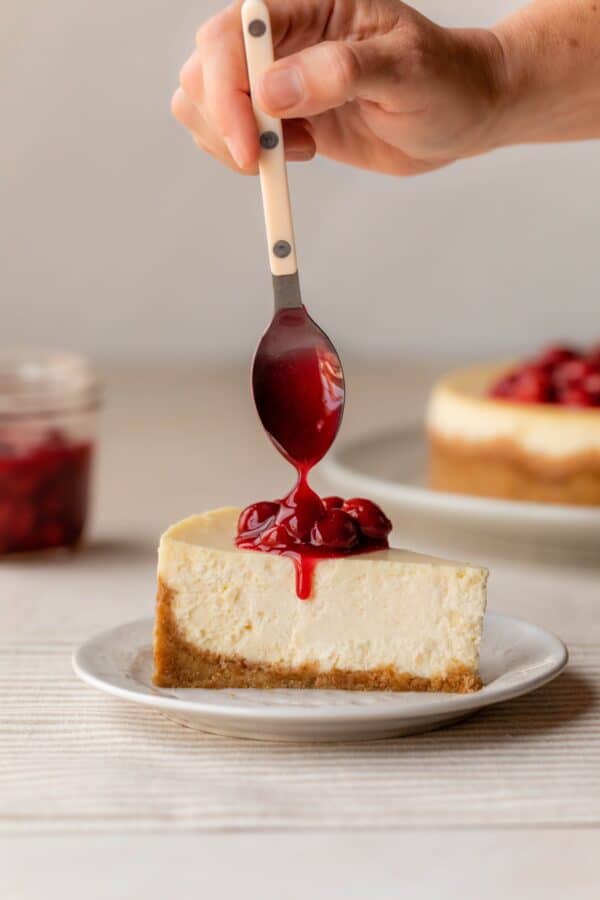 Cheesecake with Cherry Topping