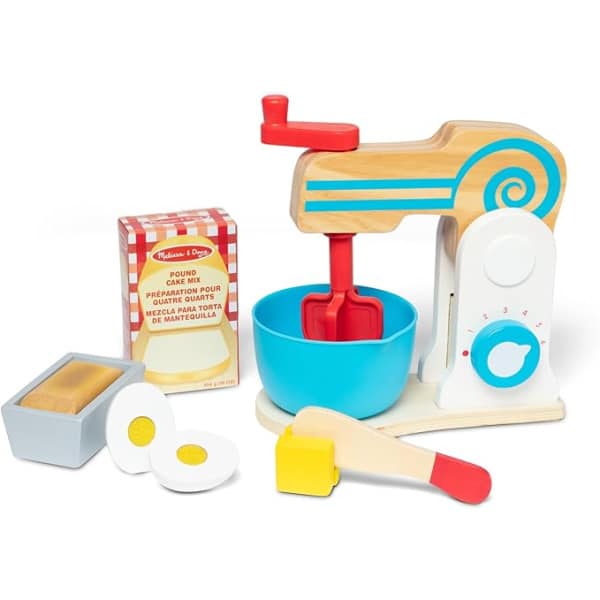 make a cake wooden mixer set.