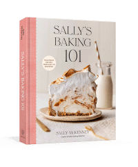 Cover and edge design of Sally's Baking 101 Cookbook