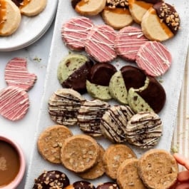 various flavors of slice and bake icebox cookies.