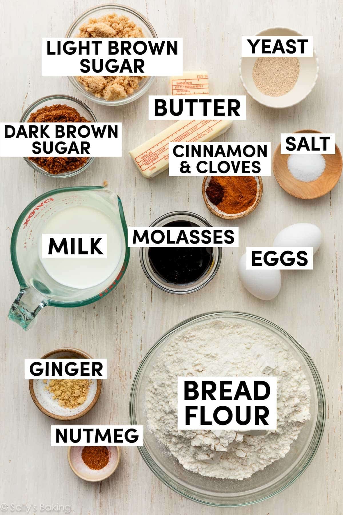 ingredients in bowls.