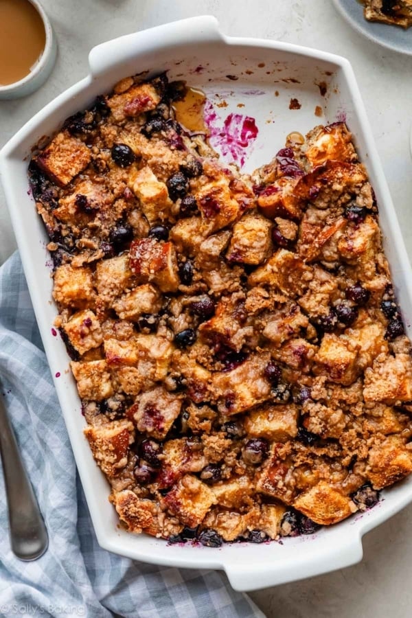 blueberry french toast casserole.